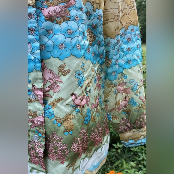 Vintage 70s novelty button down, dagger collar - Picture 6 of 9